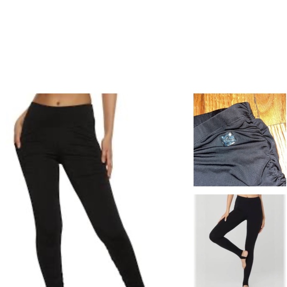 NEW Rocawear Stretch Ruched-Top Divine Spandex Leggings with stirrup Bottom sz L - Picture 3 of 17